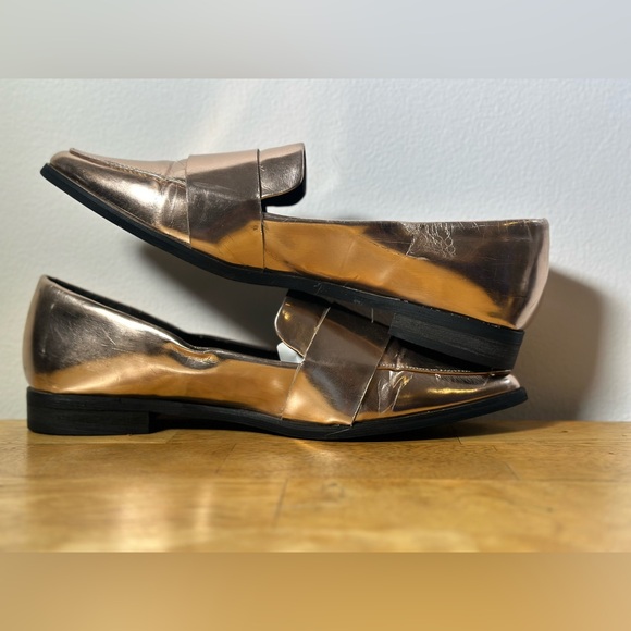 Forever 21 Electric Rose Gold Pointed Toe Loafers - Picture 6 of 7